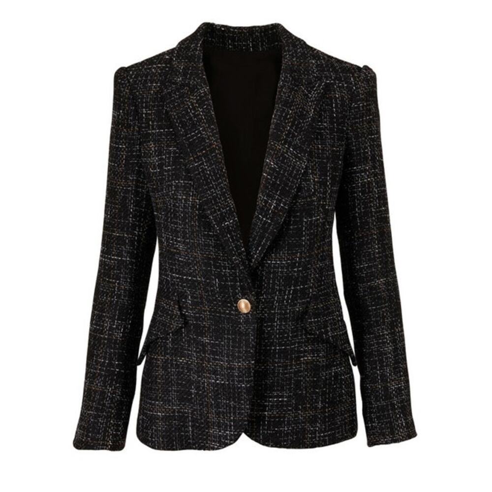 L'Agence Chamberlain Black & Ivory Single Button Blazer Size 2 or XS